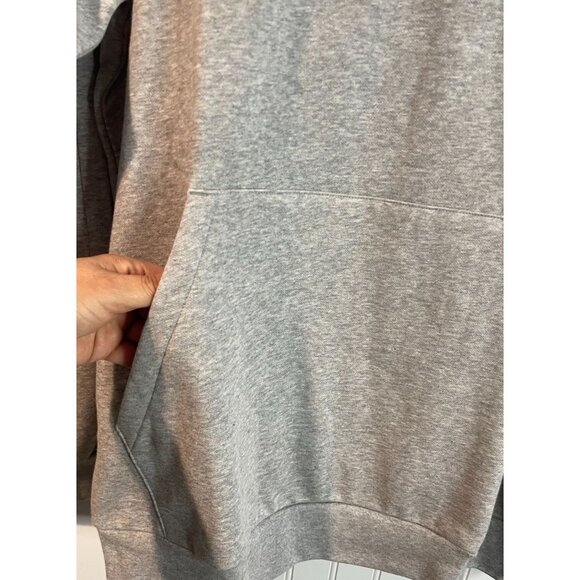 Adidas Gray Hoodie With White Stripes Size L Recycled Cotton & Polyester Blend - Picture 9 of 16